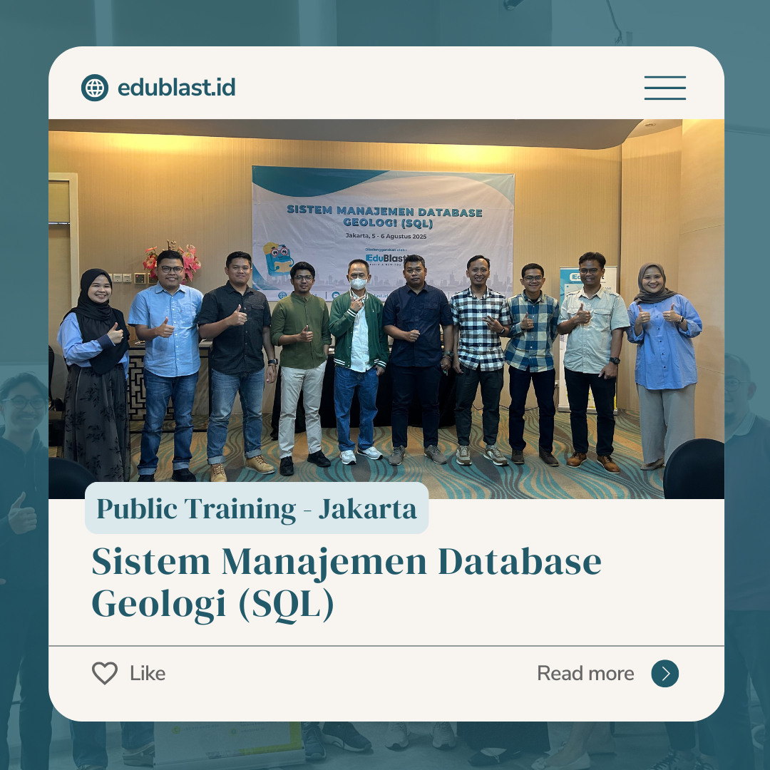 Public Training – Sistem Manajemen Database Geologi (SQL) di Jakarta