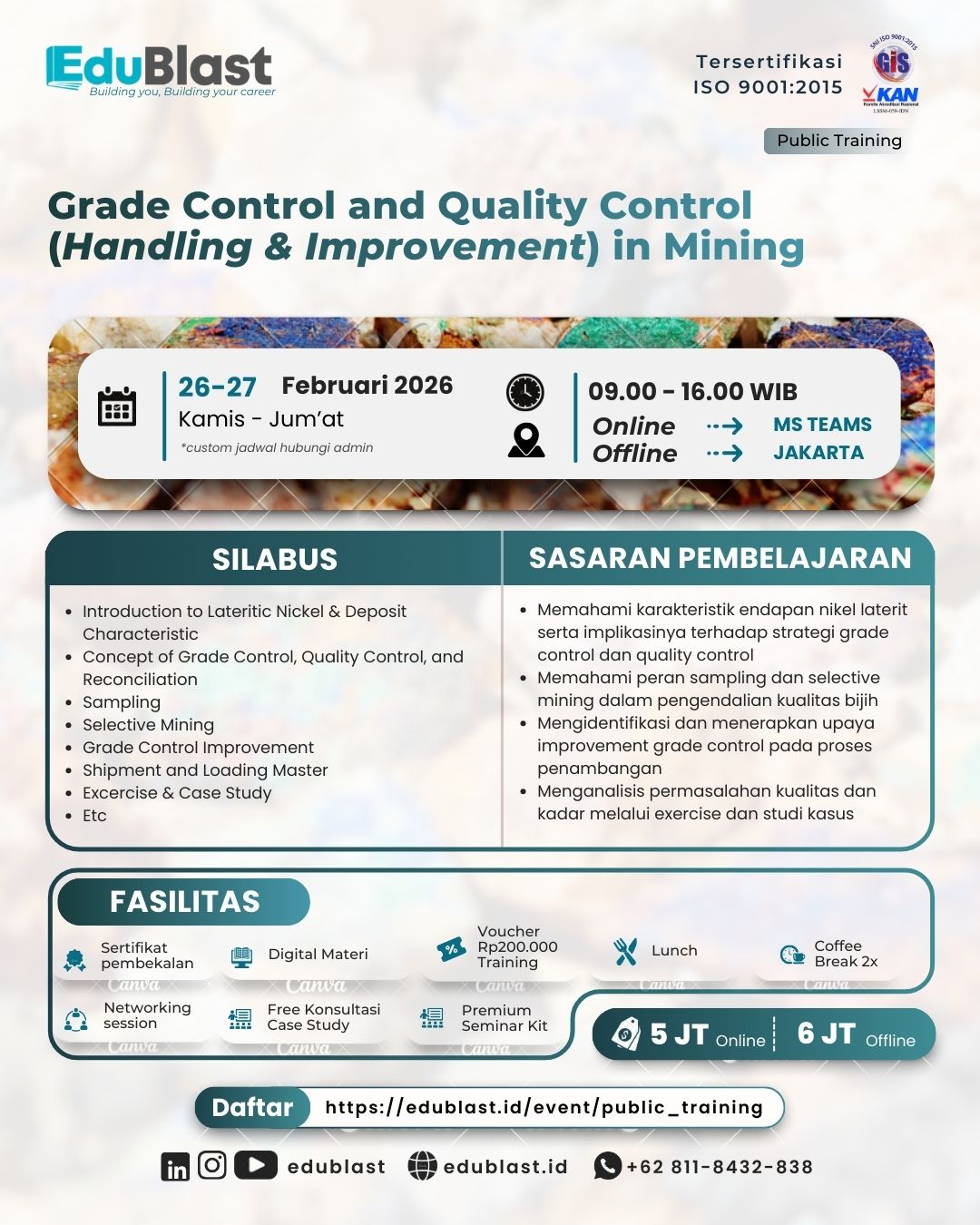 Grade Control and Quality Control (Handling & Improvement) in Mining