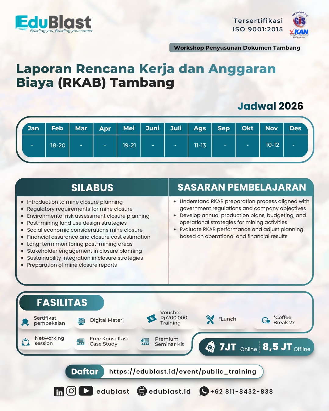 Laporan Rencana Kerja dan Biaya Anggaran (RKAB)